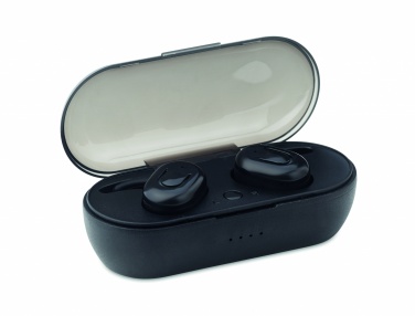 Logo trade promotional merchandise image of: TWS earbuds with charging box