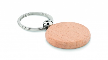 Logo trade promotional gift photo of: Round wooden key ring Saldus