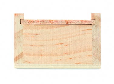 Logo trade promotional giveaways image of: Stationery set in wooden box