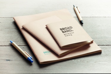 Logo trade promotional merchandise image of: A6 recycled notebook 80 plain