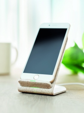 Logotrade promotional giveaway image of: Wheat straw/ABS charger std10W