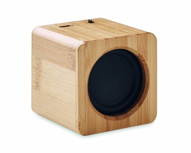 Logo trade business gift photo of: Bamboo wireless speaker