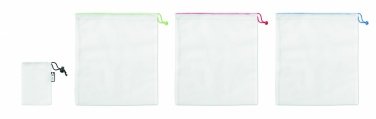 Logo trade corporate gifts picture of: Set of 3 RPET mesh food bags