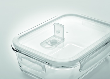 Logo trade promotional giveaways image of: Glass lunchbox & PP lid 900ml