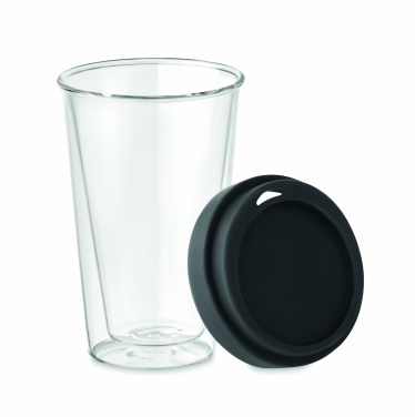 Double wall borosilicate glass with silicone lid 350 ml – detail view 3