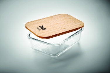 Logotrade promotional gift image of: Glass lunchbox with bamboo lid