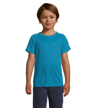 SPORTY KIDS T-SHIRT SPORT, Aqua, 4XL, colour variant