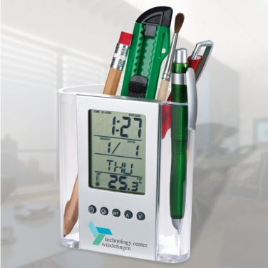 Logotrade promotional gift image of: Acrylic desk pen holder MADRID