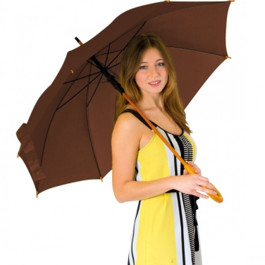 Logo trade promotional gifts picture of: Wooden automatic umbrella NANCY