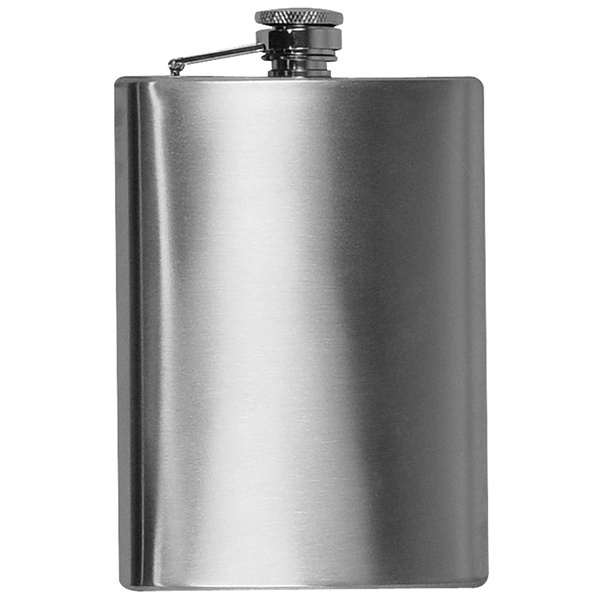 Logo trade promotional giveaways image of: Stainless steel hip flask KANSAS CITY 237 ml