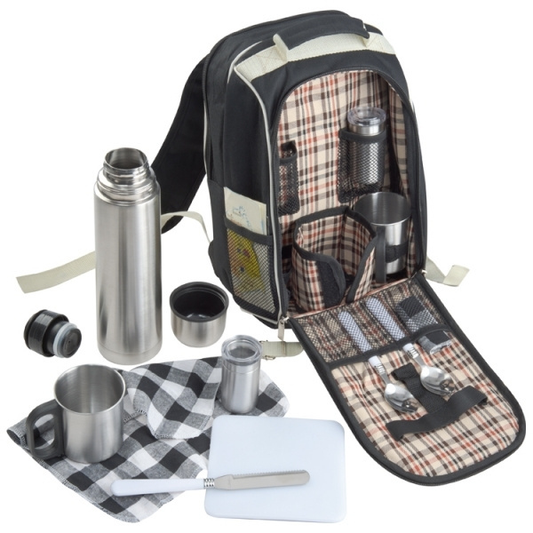 Logo trade promotional item photo of: Luxurious picnic backpack with cool bag GEORGIA