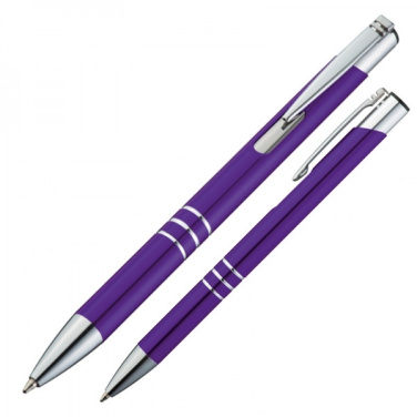 Logo trade corporate gifts image of: Metal ballpen ASCOT