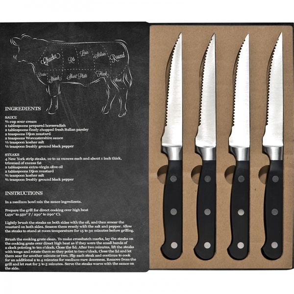 Logo trade promotional giveaways picture of: Steak knife set LONDON