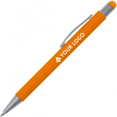 Logo trade corporate gift photo of: Metal ballpen touch pen soft touch SALT LAKE CITY