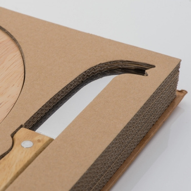 Logo trade promotional giveaway photo of: Cheese chopping board with knife GOUDA