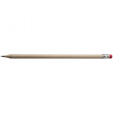 Logo trade promotional giveaways picture of: Pencil with eraser HICKORY