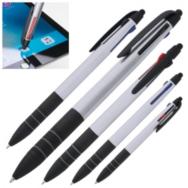 Logo trade promotional giveaway photo of: Plastic ballpen 3in1 BOGOTA