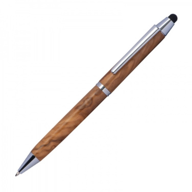 Logo trade promotional item photo of: Wooden ballpen with touch function ERFURT