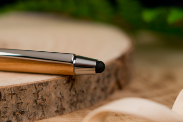 Logotrade corporate gift image of: Wooden ballpen with touch function ERFURT