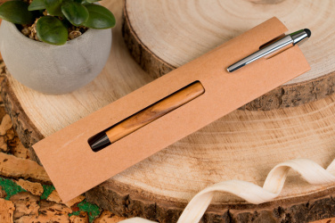 Logo trade promotional products picture of: Wooden ballpen with touch function ERFURT
