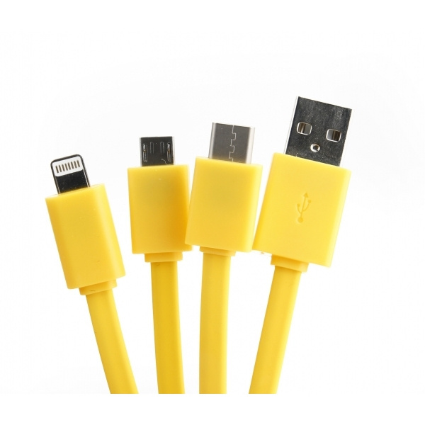 Logo trade promotional merchandise photo of: Personalized charging cable 3in1