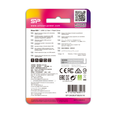 Logo trade promotional merchandise photo of: Pendrive Silicon Power B20 USB 3.0