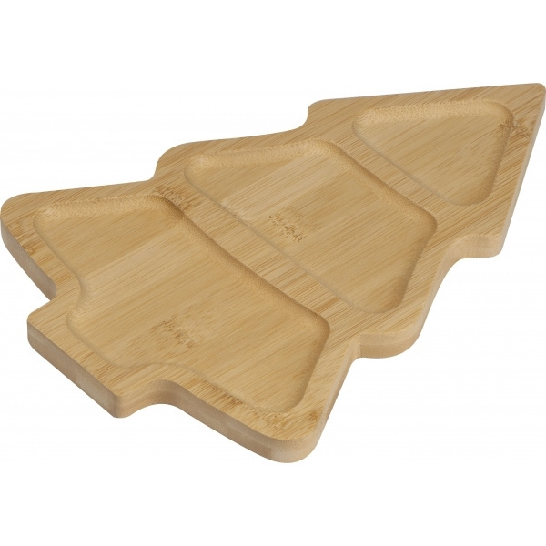 Logo trade corporate gifts picture of: Bamboo snack tray LOUISVILLE