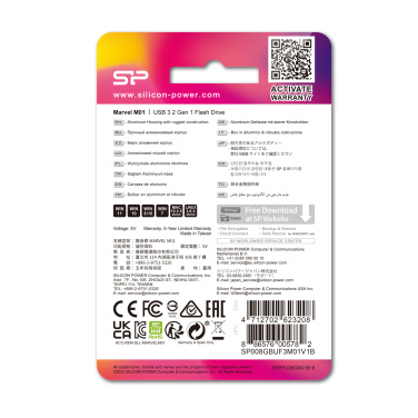 Logo trade promotional merchandise picture of: Pendrive Silicon Power Marvel M01 3.0