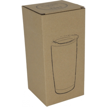 Logotrade promotional giveaway picture of: Stainless steel mug with wooden look COSTA RICA 550 ml