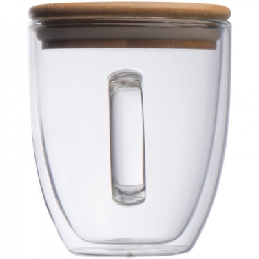 Logo trade promotional merchandise picture of: Double-walled glass cup GERTHE 350 ml