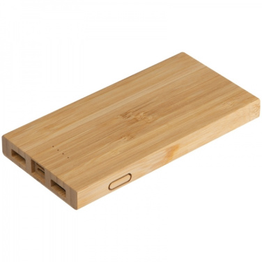 Logotrade promotional giveaway image of: Bamboo power bank KATOWICE