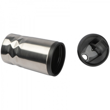 Logotrade advertising products photo of: Stainless steel mug with lid ROMA 250 ml