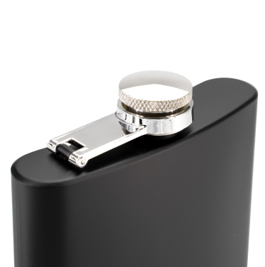 Logotrade promotional merchandise picture of: Hip flask OLYMPOS Schwarzwolf