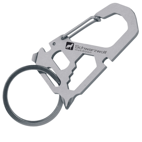 Logo trade advertising products picture of: Multifunctional keychain ANTISANA Schwarzwolf