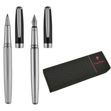 Logotrade promotional products photo of: Writing set fountain pen & roller CHRISTOPHE Pierre Cardin
