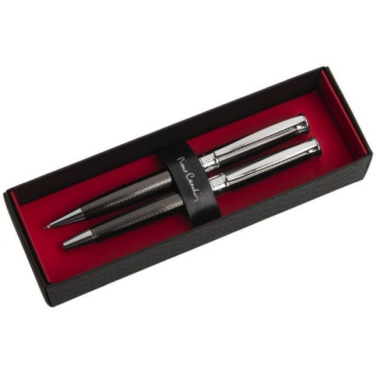 Logo trade corporate gifts picture of: Metal set of ballpoint pen and roller ROI