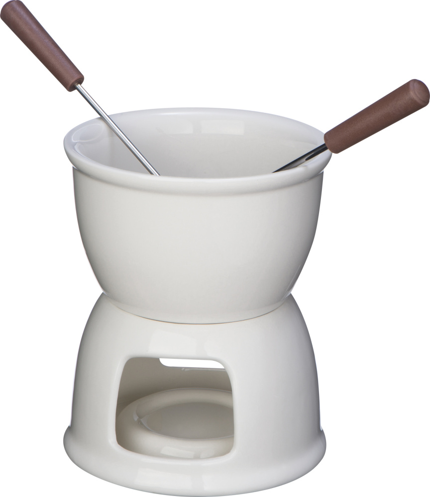 Fondue set STAMFORD, white, colour variant