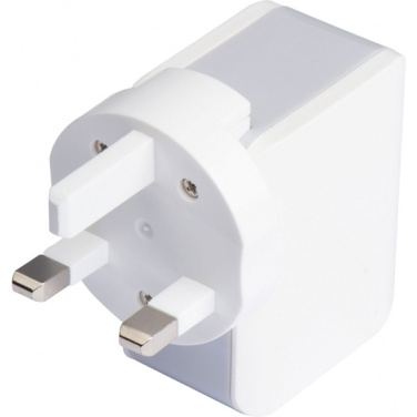 Logo trade business gifts image of: Travel adapter ANTWERP