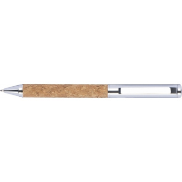 Logotrade business gift image of: Twist-ballpen metal and cork LILLEHAMMER