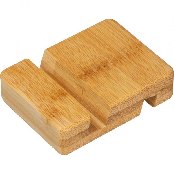 Logo trade promotional product photo of: Bamboo smartphone holder SAN SEBASTIAN