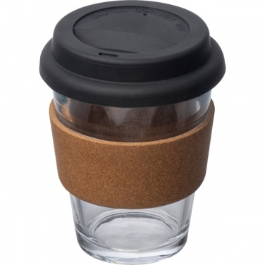 Logotrade promotional product picture of: Glass drinking cup WROCŁAW 350ml