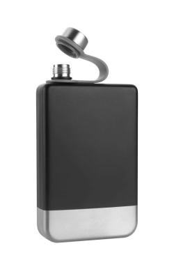 Logo trade promotional merchandise picture of: Hip flask HALTI Schwarzwolf