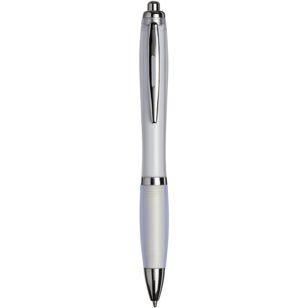 Logo trade advertising products picture of: Curvy ballpoint pen with frosted barrel and grip