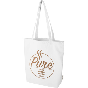 Logo trade corporate gifts image of: Florida 270 g/m² GRS recycled tote bag 10L