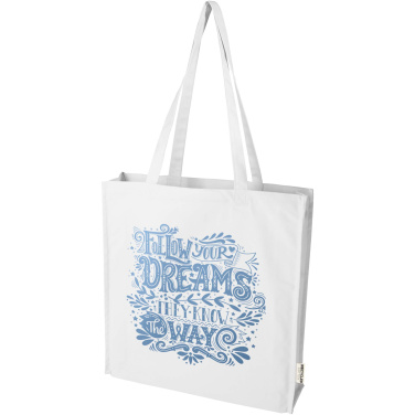 Logo trade promotional giveaways picture of: Florida 270 g/m² GRS recycled gusset tote bag 14L