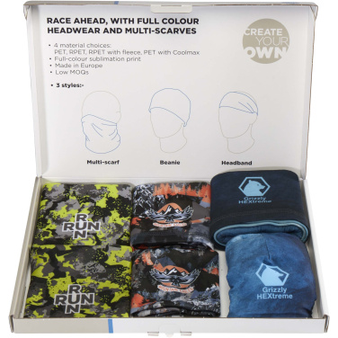 Logo trade promotional giveaway photo of: Sublimation headwear sample box