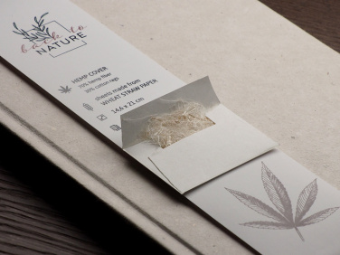 Logo trade promotional merchandise picture of: Recycled Hemp Notebook 209734300