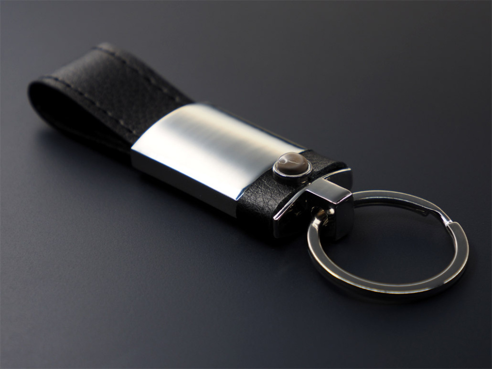 Logotrade promotional merchandise image of: Striped Flint Keyring 1292095