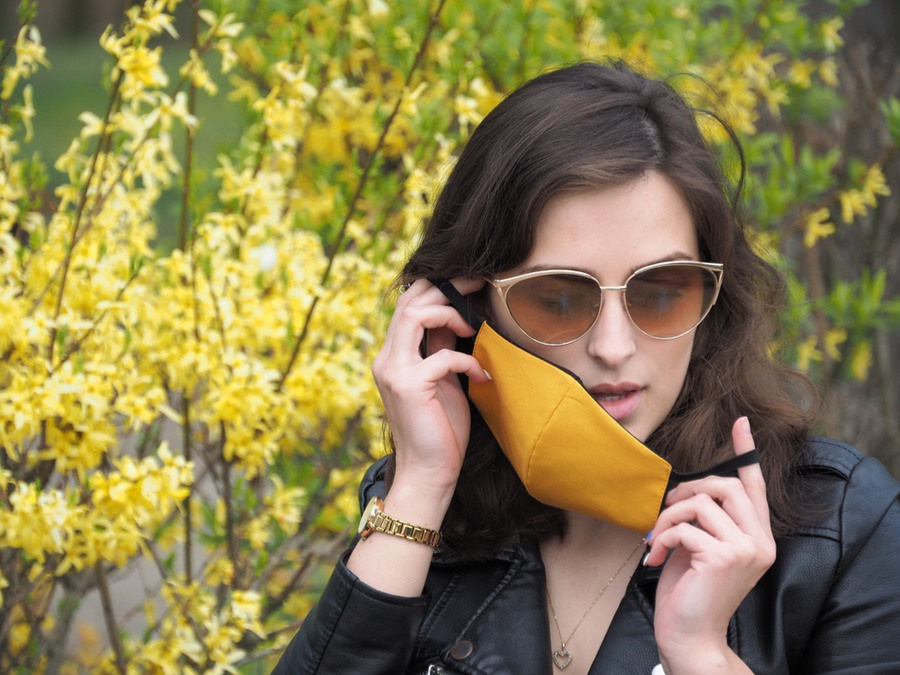 Logotrade business gift image of: VENUS PRO cotton face mask with a pocket an HEPA filter 1378165