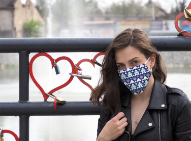 Logo trade business gift photo of: VENUS PRO cotton face mask with a pocket an HEPA filter 1378165